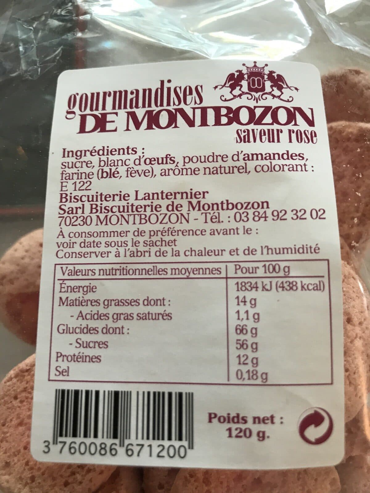 Open Food Facts Gourmandises De Montbozon packshot