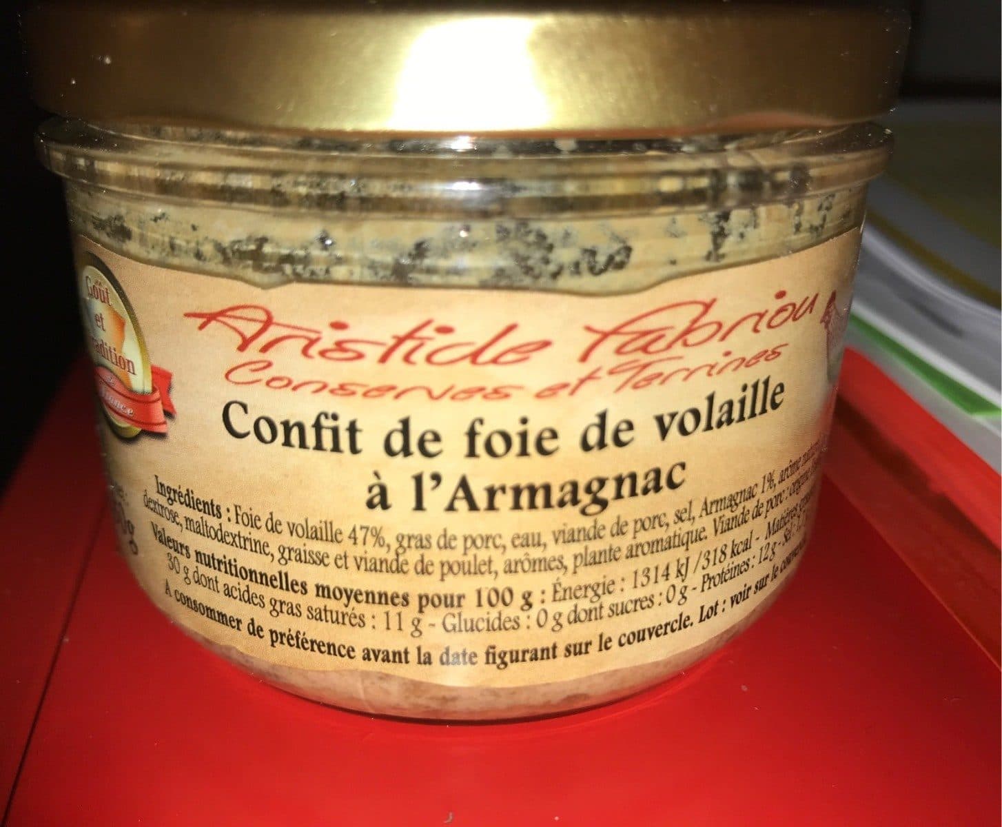 Open Food Facts Confit de foie de volaille a l’Armagnac packshot