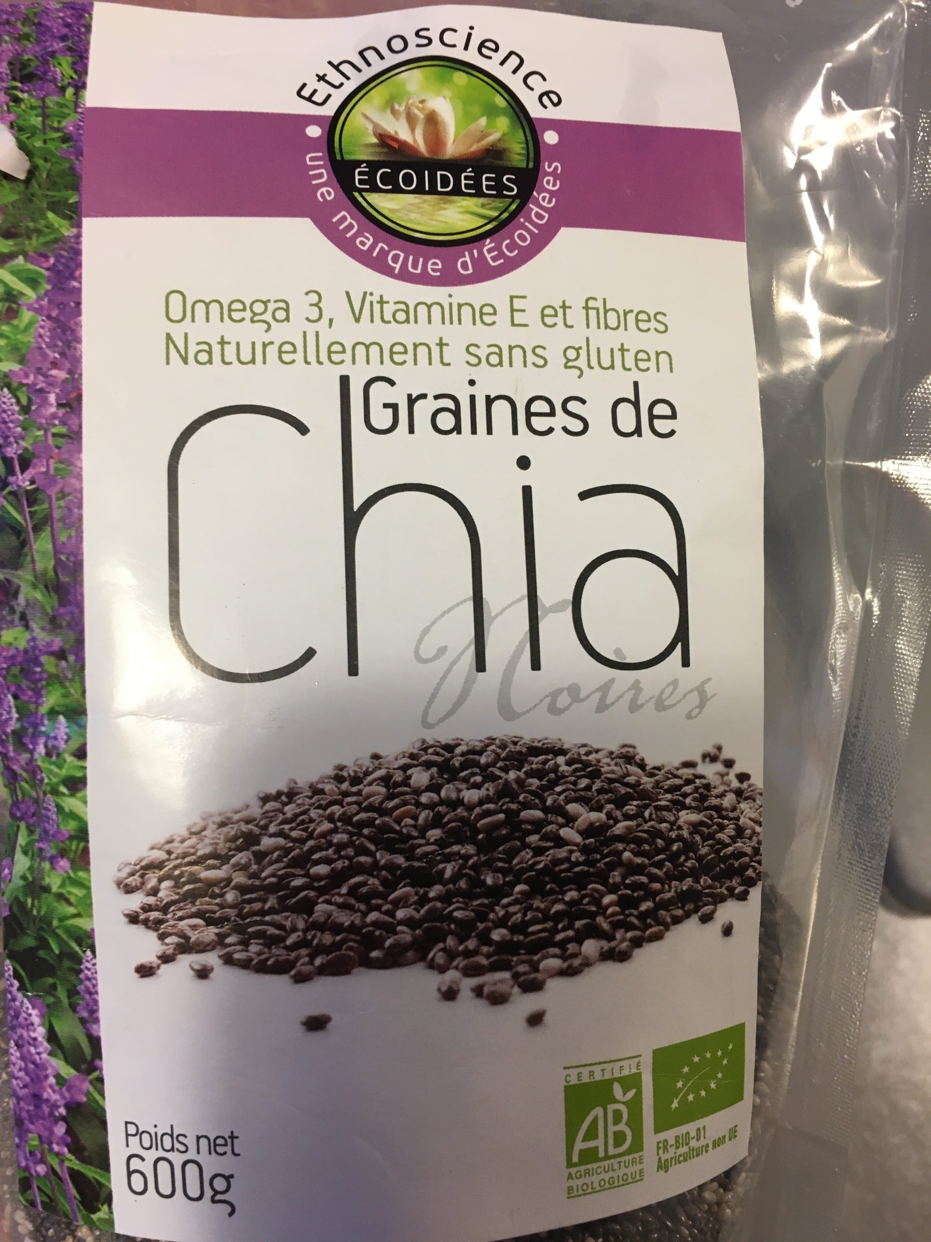 ETHNOSCIENCE Graines de chia BIO - sachet packshot