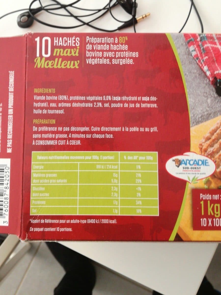 Arcadie Hachés maxi moelleux packshot