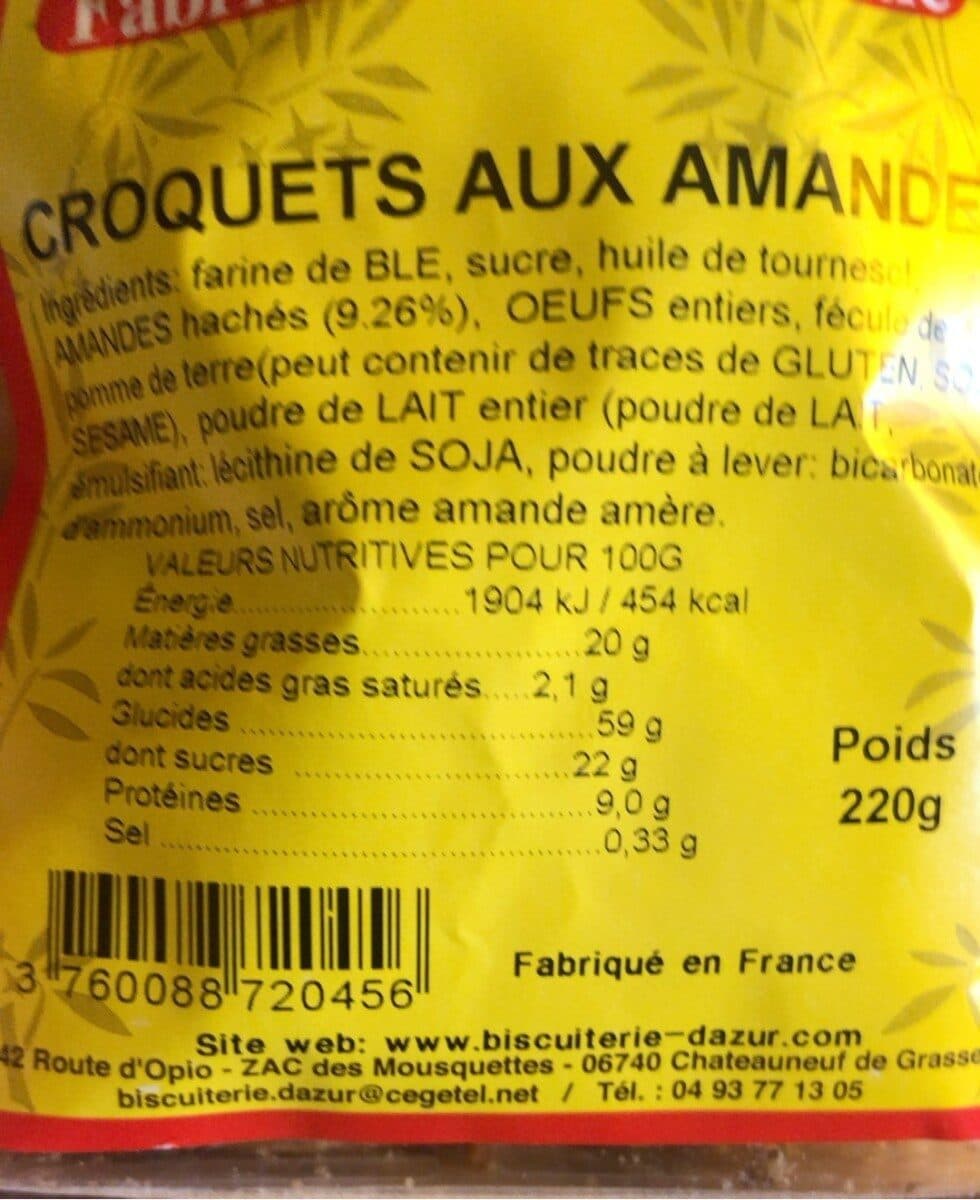 Biscuiterie d'Azur Croquets aux amandes packshot