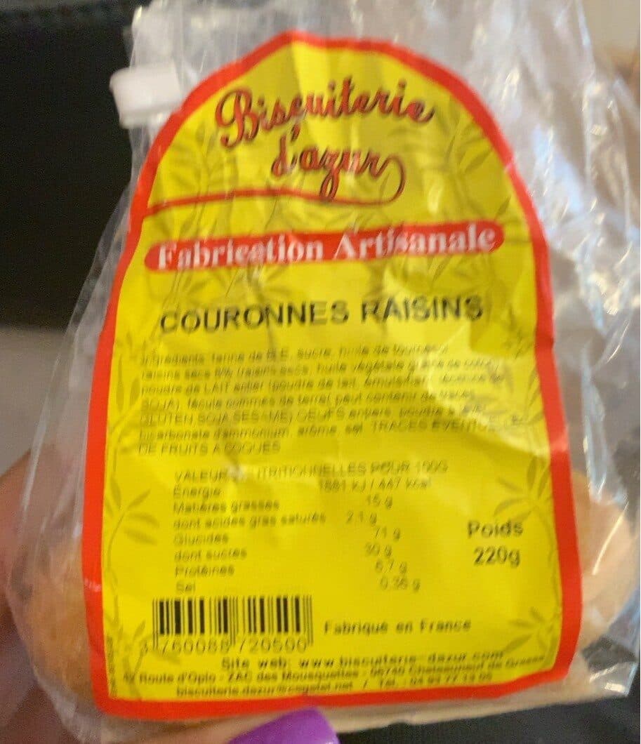 Open Food Facts Couronnes raisins packshot