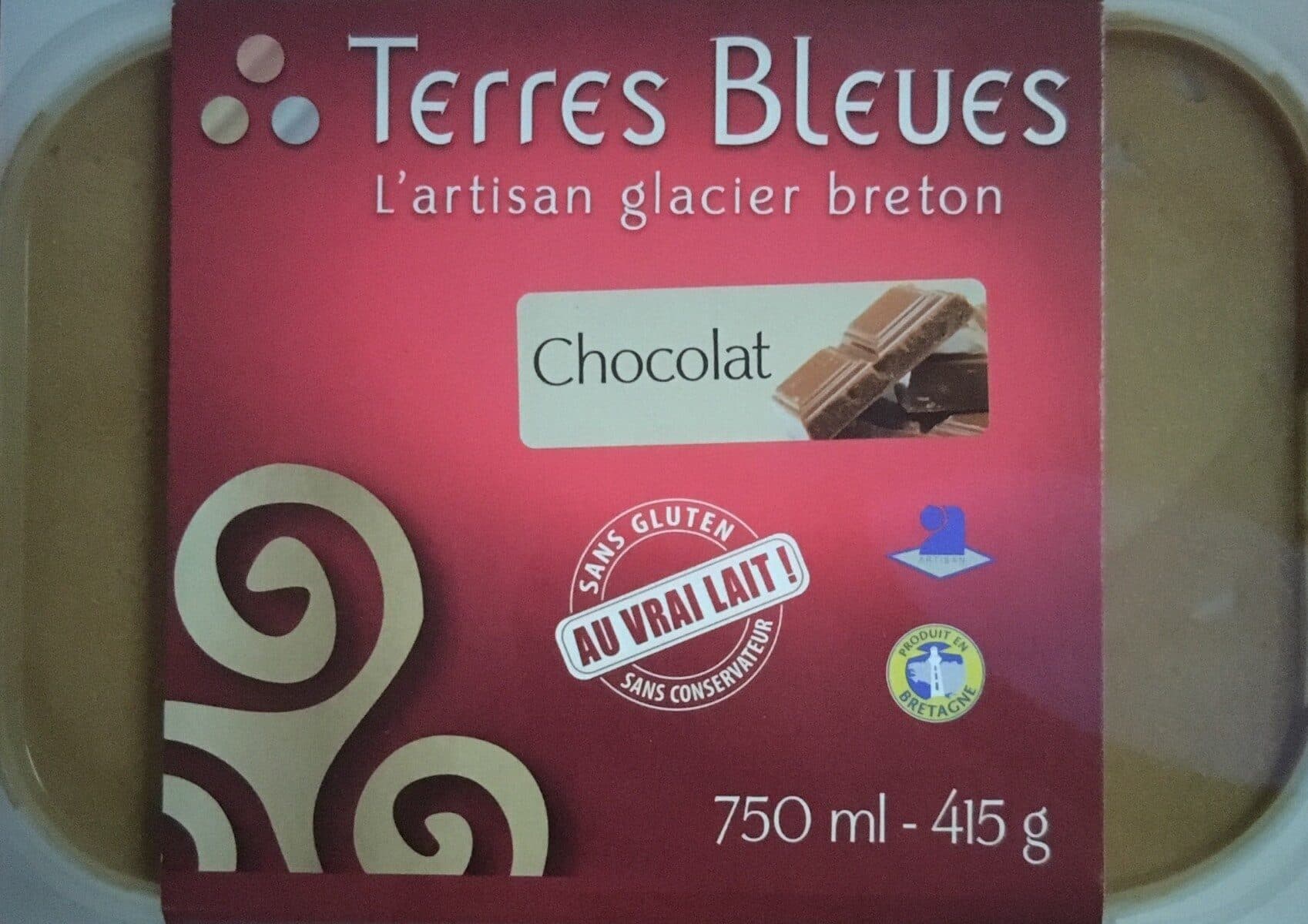 Terre Bleues Creme glacee au chocolat TERRES BLEUES packshot