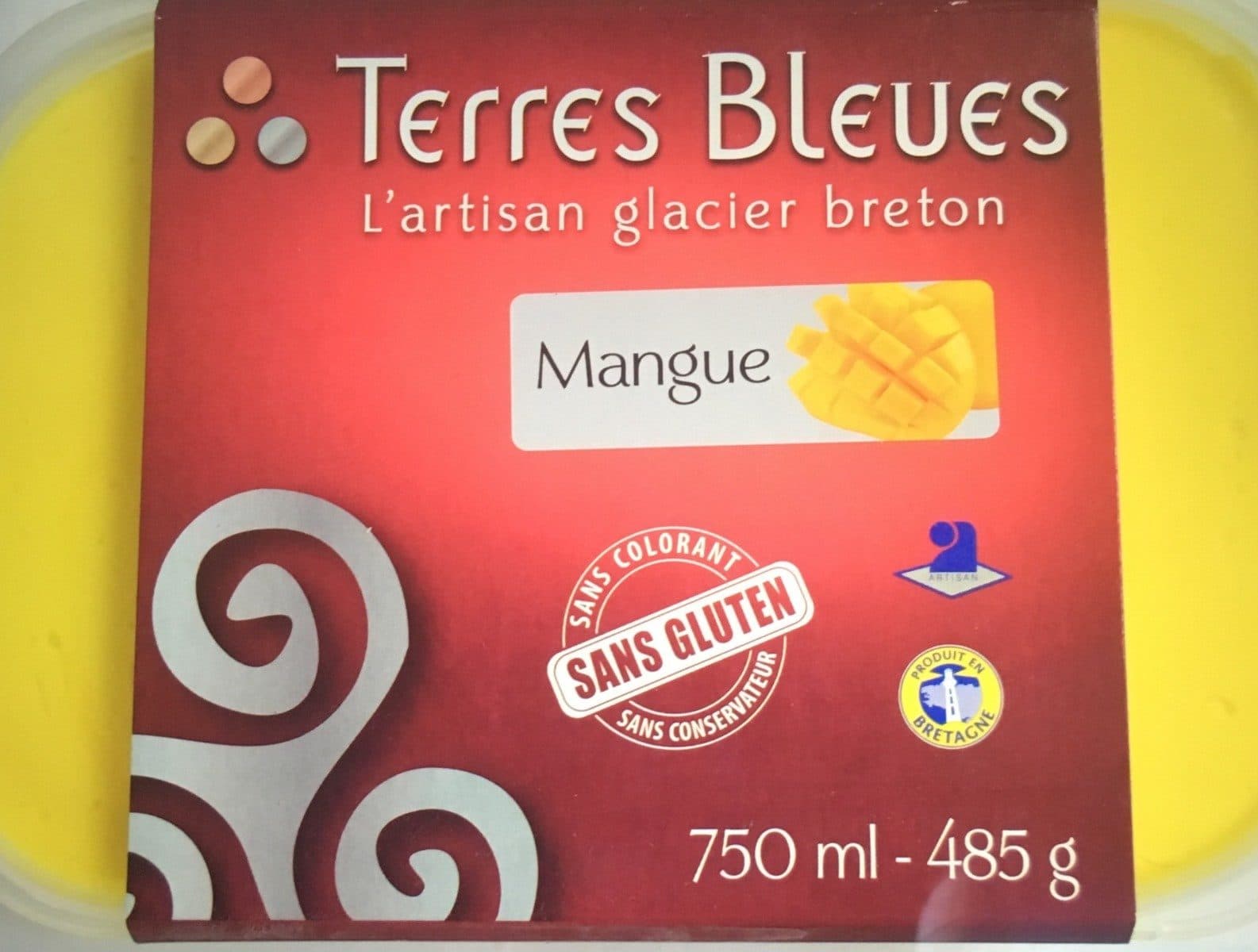 Terres Bleues Sorbet mangue packshot