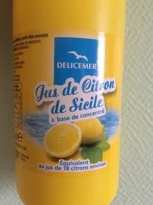 Délicemer Jus de Citron de Sicile à base de concentré packshot