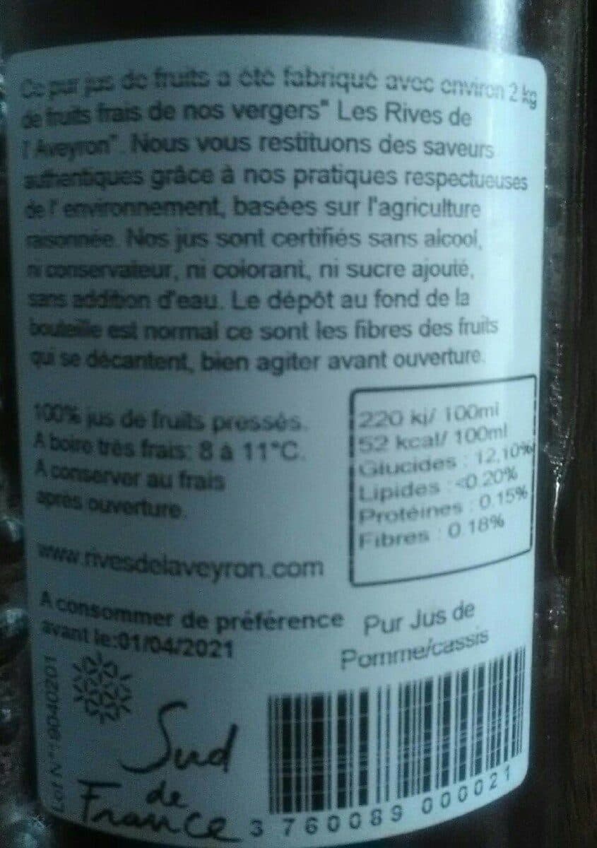 Open Food Facts Pur jus de pomme cassis packshot