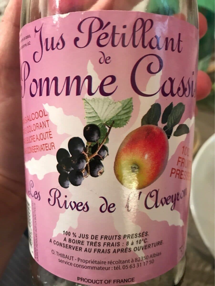 Open Food Facts Jus pétillant pomme cassis packshot