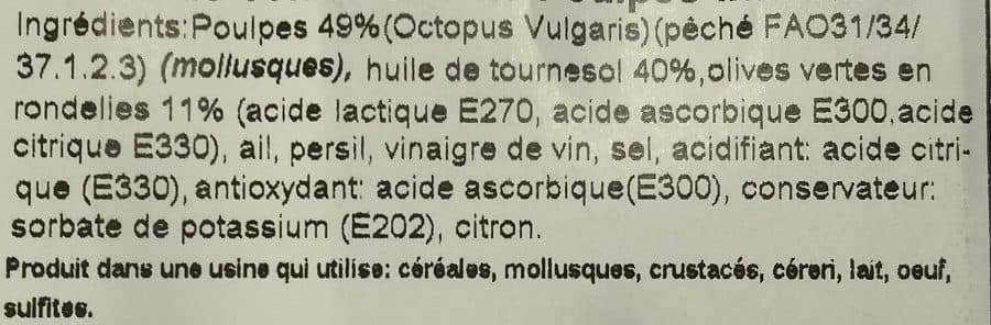 Palais des Mets Salade de Tentacules de Poulpes aux olives packshot