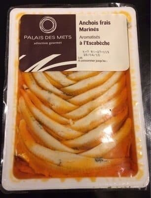 Palais Des Mets Anchois Frais Marinés Aromatisés à l'Escabèche packshot