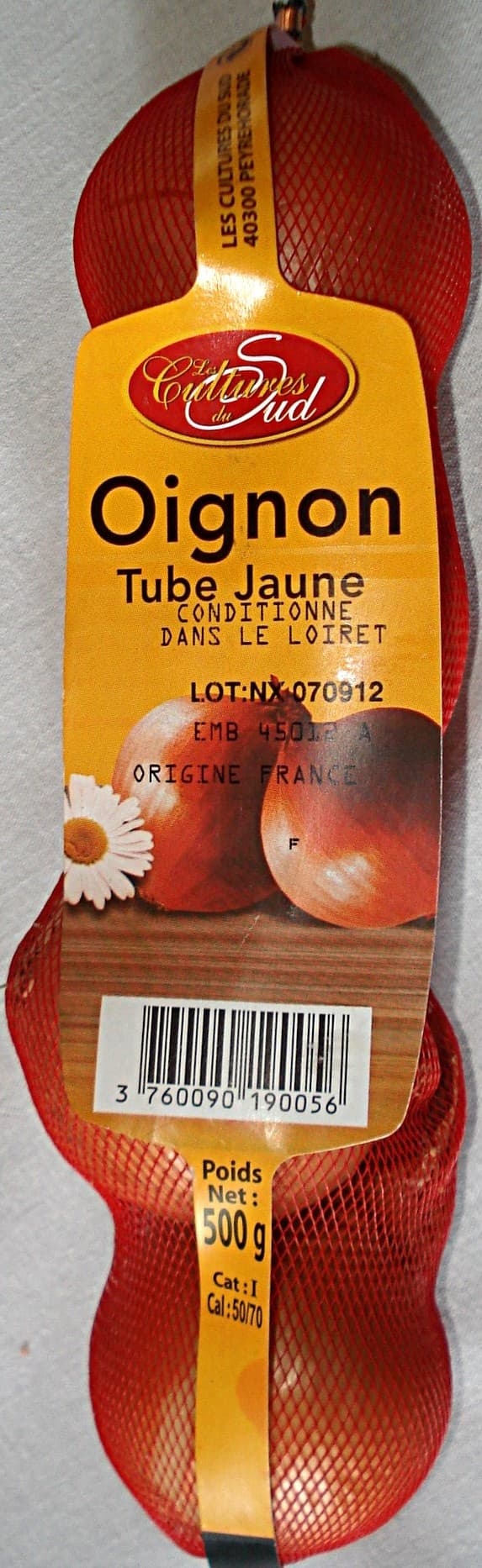 Les Cultures du Sud Oignon Tube jaune packshot