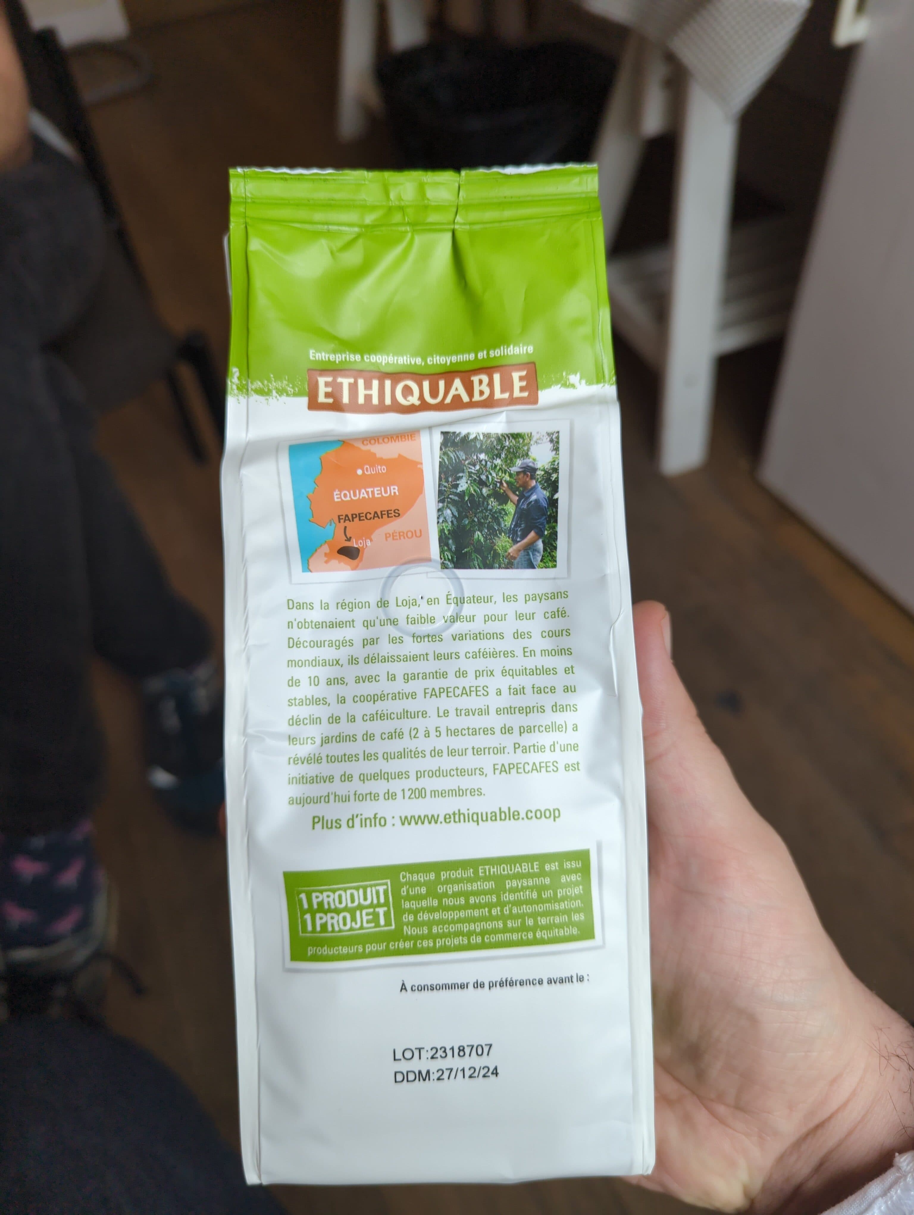 Ethiquable Café équateur packshot