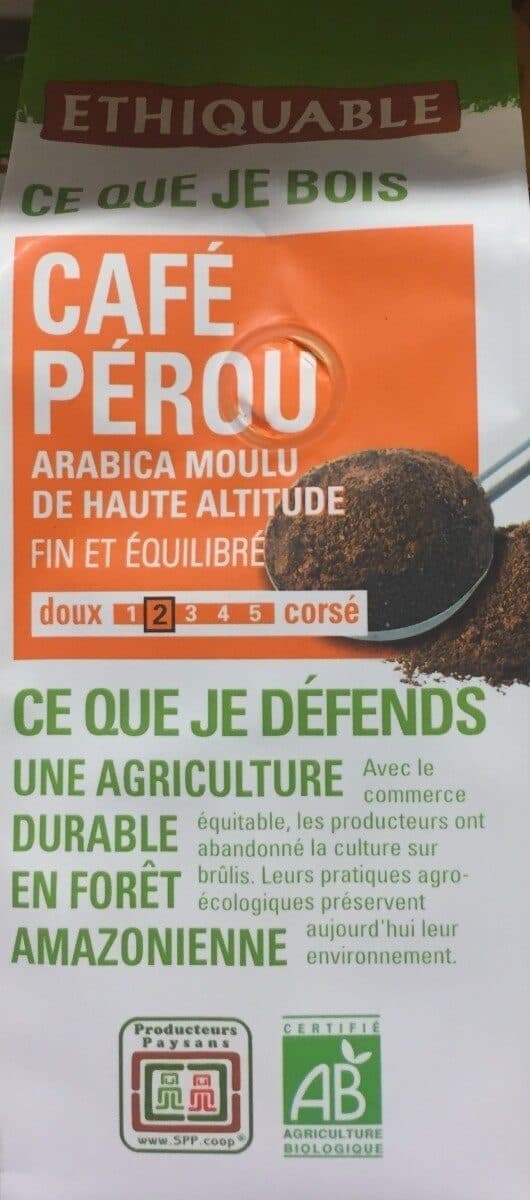 Ethiquable Café Pérou Moulu Bio & équitable packshot