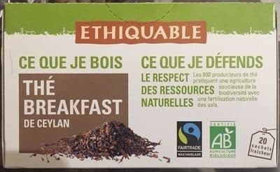 Ethiquable Thé breakfast de Ceylan packshot
