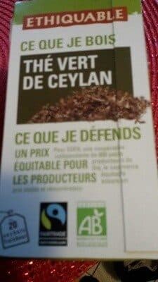 Ethiquable Thé vert de ceylan packshot