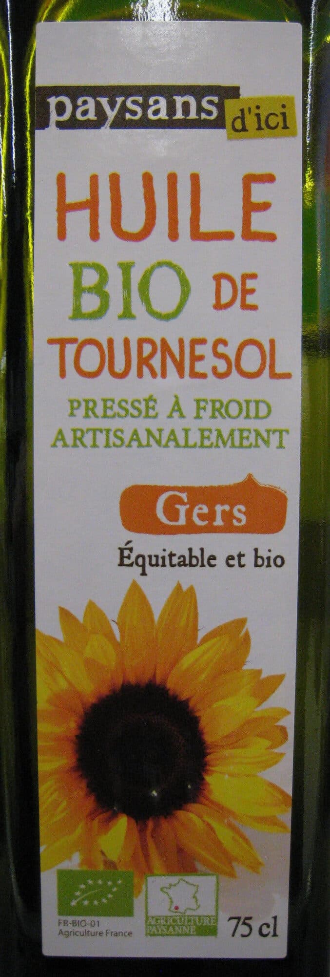 Ethiquable Huile vierge BIO de Tournesol packshot