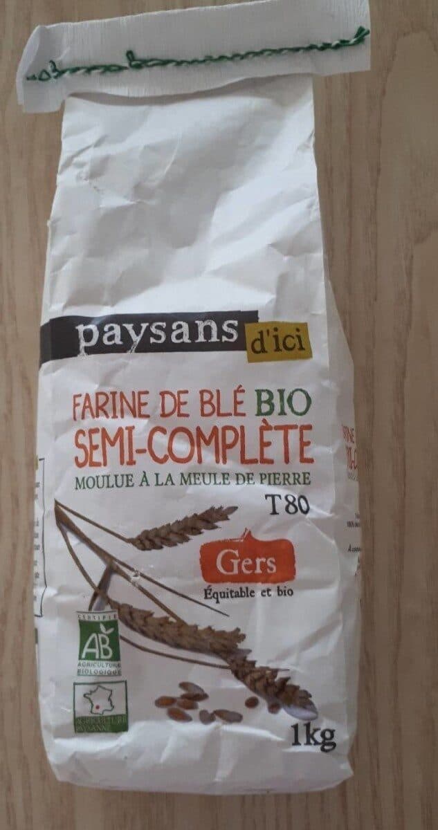 Paysans d'ici Farine de blé bio semi-complète T80 packshot