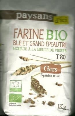 Ethiquable Farine Bio Blé et grand épeautre du Gers T80 packshot