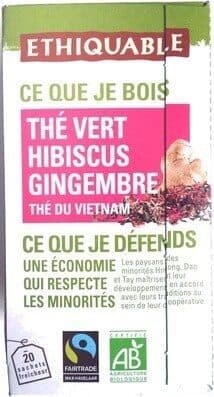 Ethiquable Thé vert Hibiscus Gingembre packshot