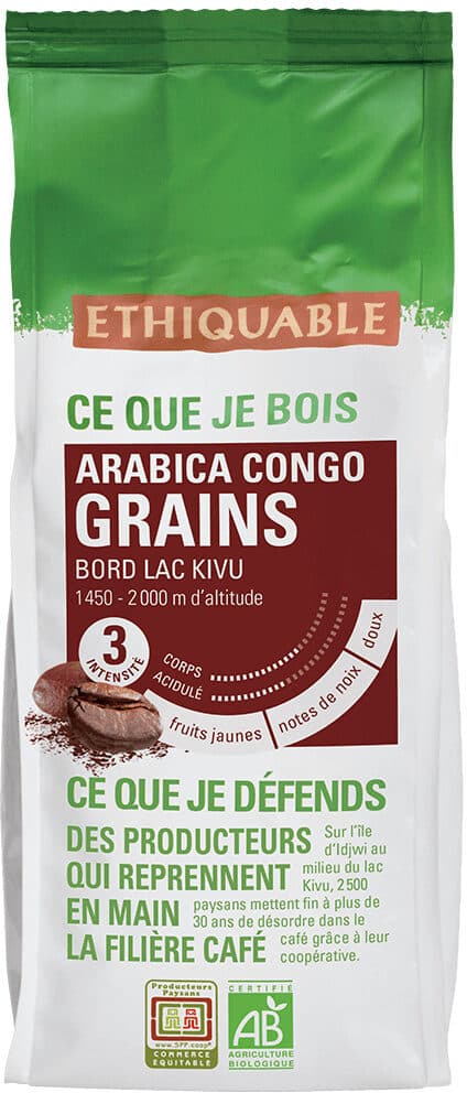 Ethiquable Café en grains du Congo packshot