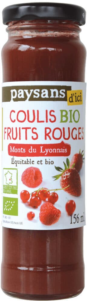 Paysans d'ici Coulis De Fuits Rouges Bio & équitable packshot
