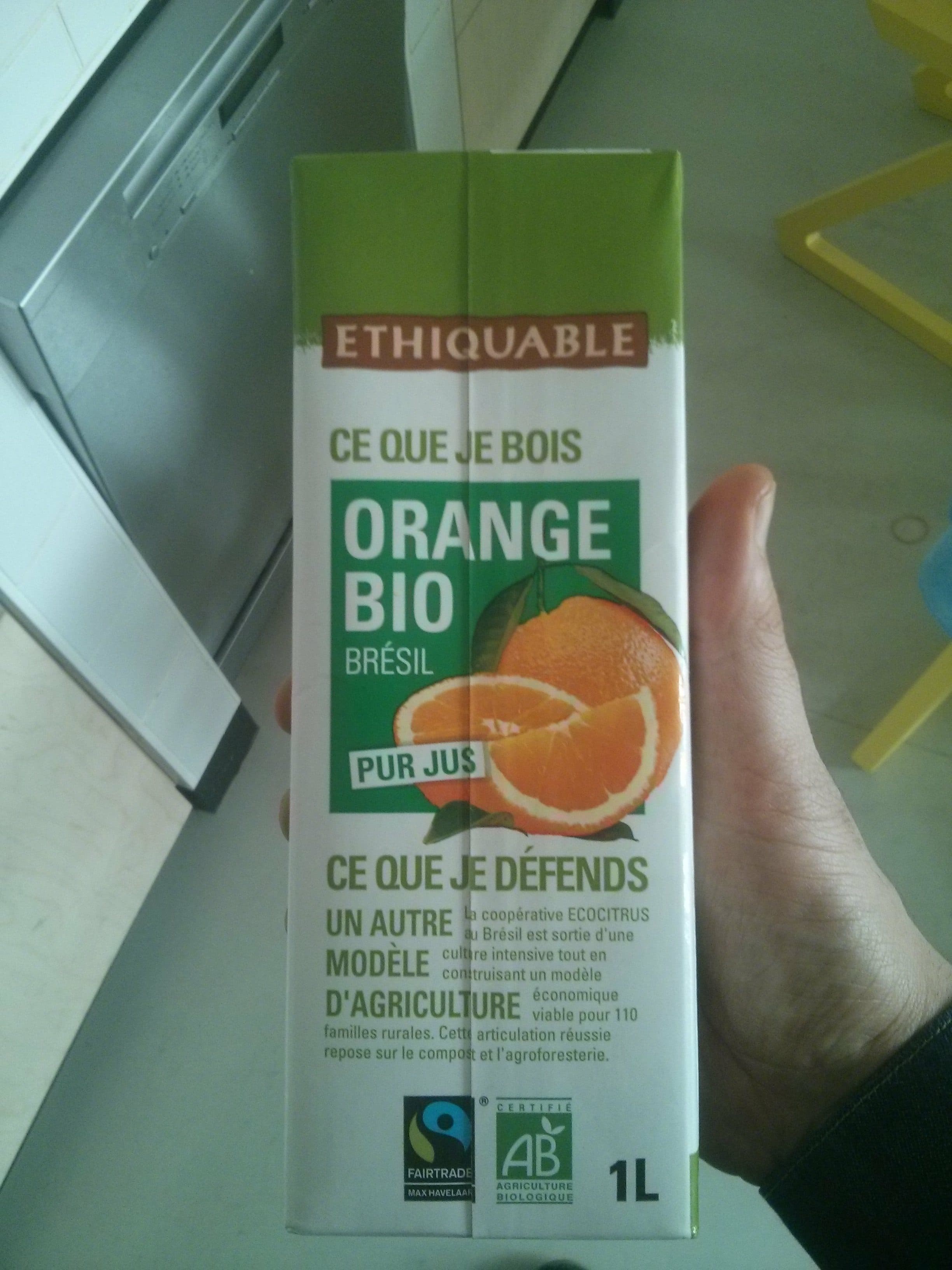 Ethiquable Orange bio bresil mexique packshot