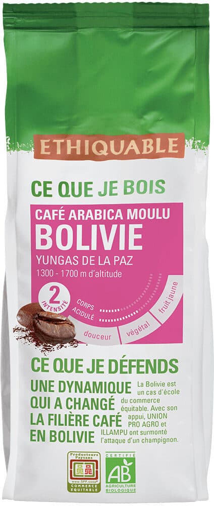 Ethiquable Café arabica moulu de Bolivie packshot