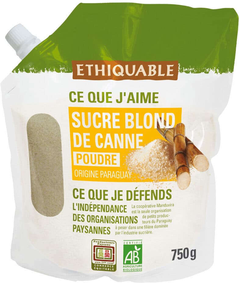 Ethiquable Sucre blond de canne en poudre packshot