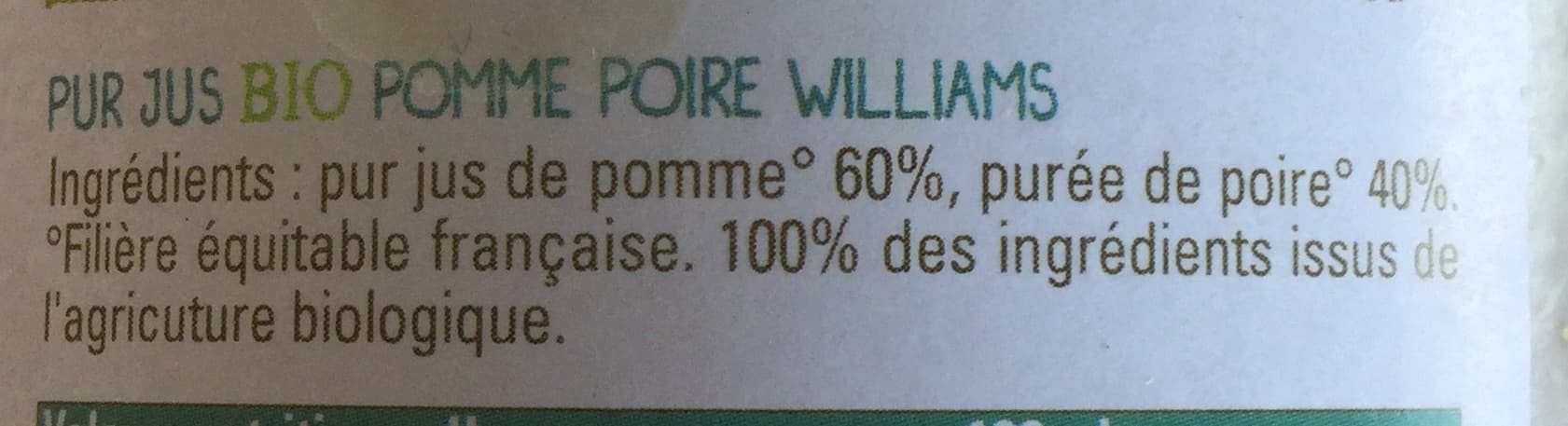 Paysans d'Ici Pur jus bio pomme poire packshot