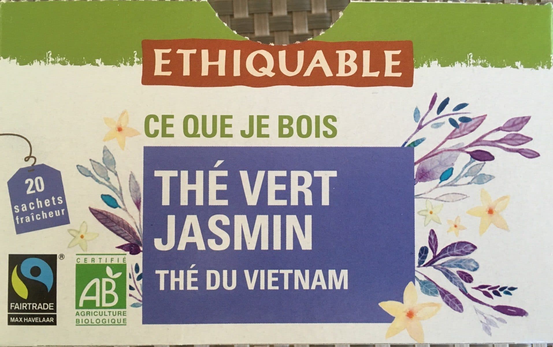 Ethiquable Thé vert jasmin packshot