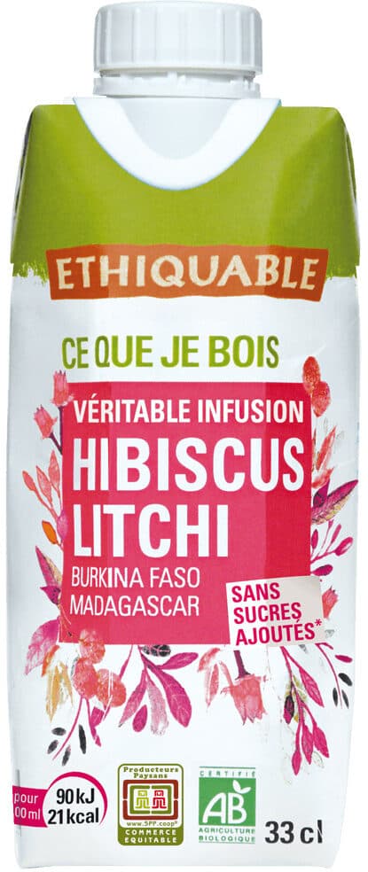 Ethiquable Infusion glacée hibiscus litchi packshot