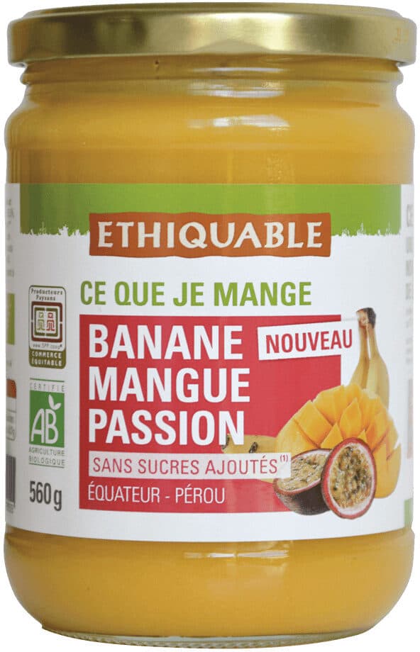 Ethiquable Banane mangue passion sans sucres ajoutés packshot