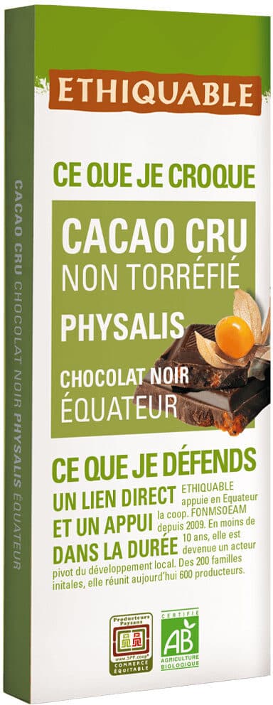 Ethiquable Cacao cru non torréfié physalis packshot