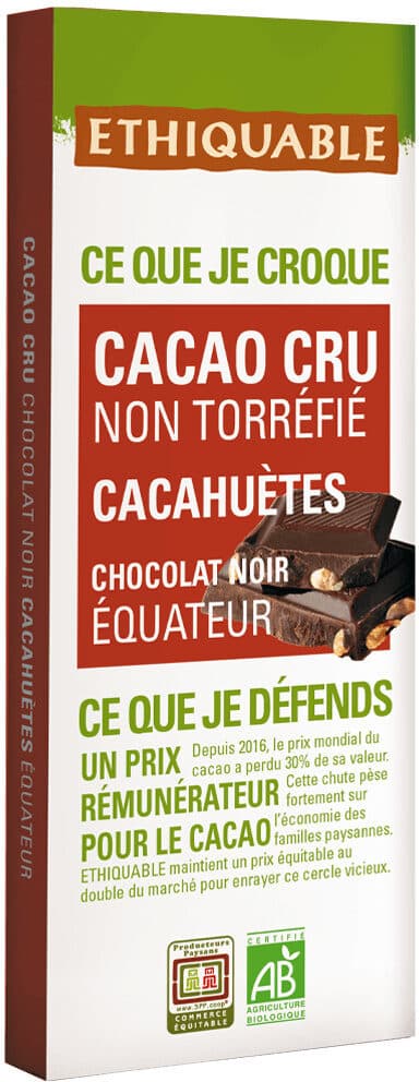 Ethiquable Cacao cru cacahuètes packshot