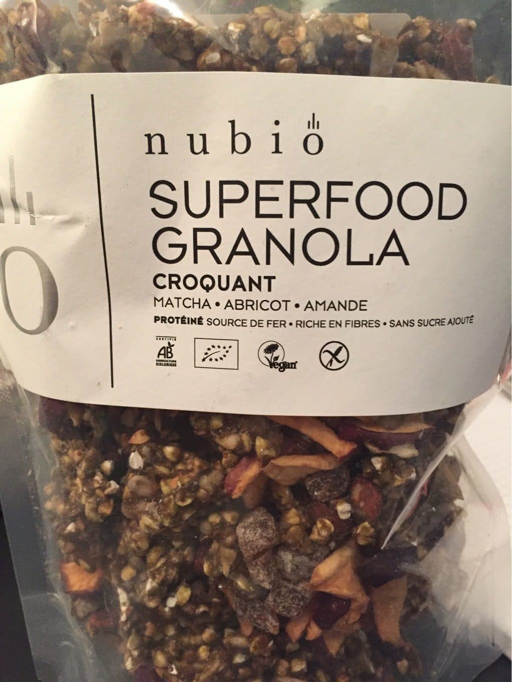 Atelier Nubio Superfood granola croquant packshot