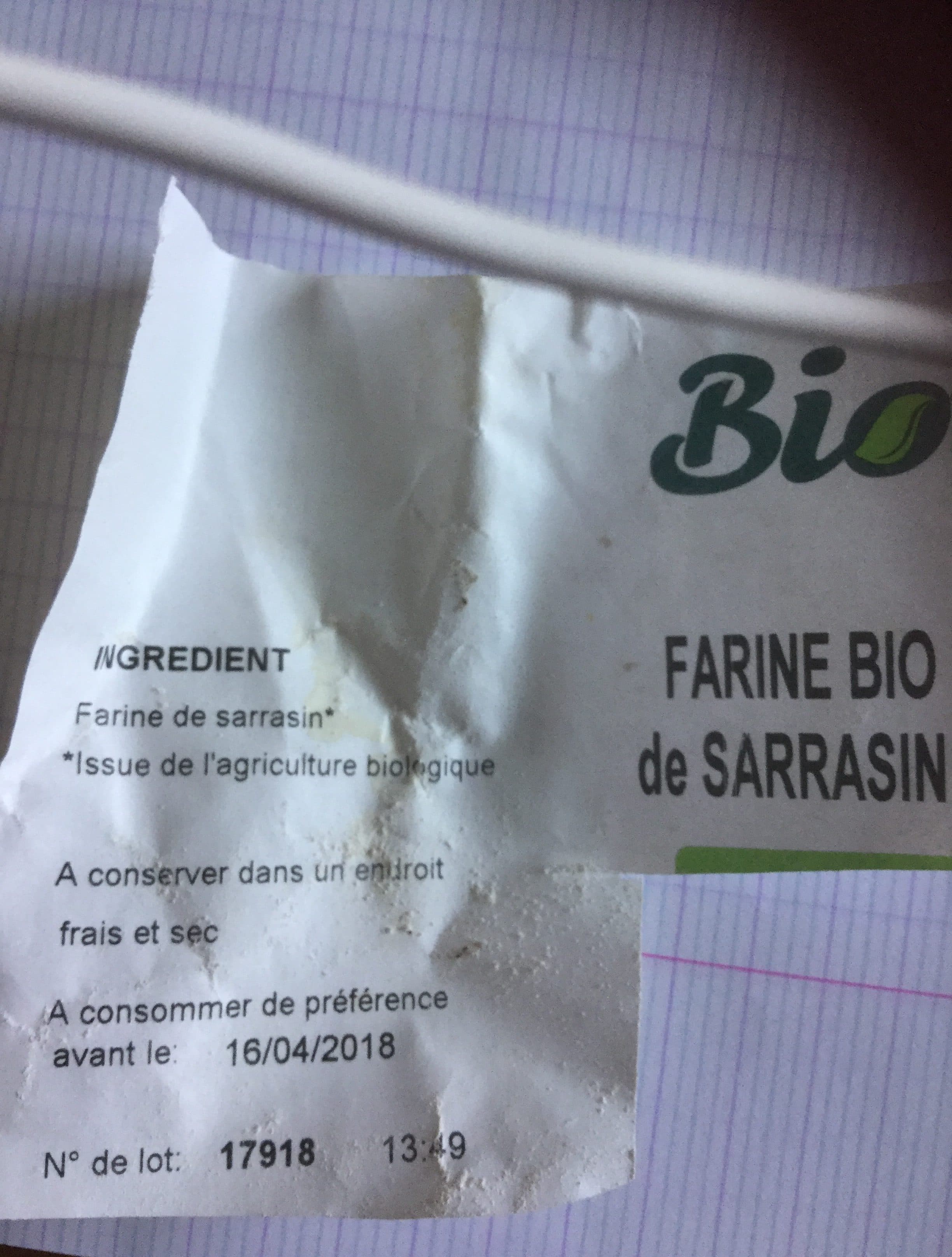 Biothentic Farine Bio de Sarrasin packshot
