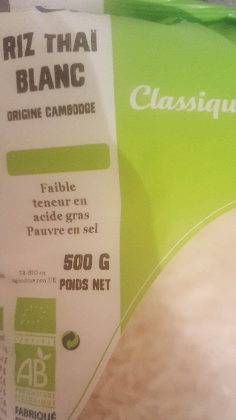 Biothentic Riz thaï blanc packshot