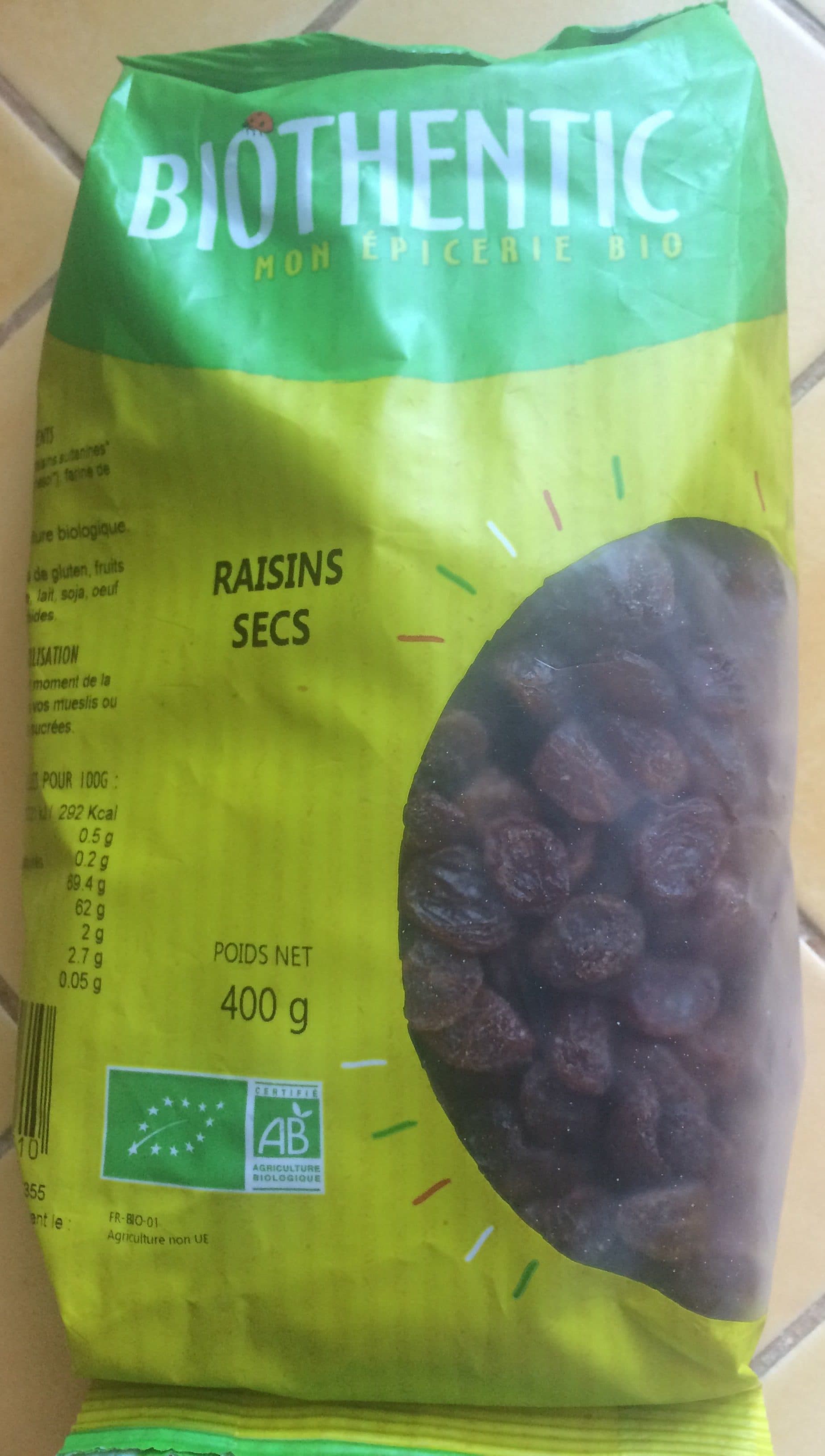 Biothentic Raisins secs packshot