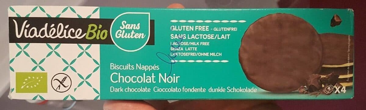 Viadélice Biscuits nappés chocolat noir packshot