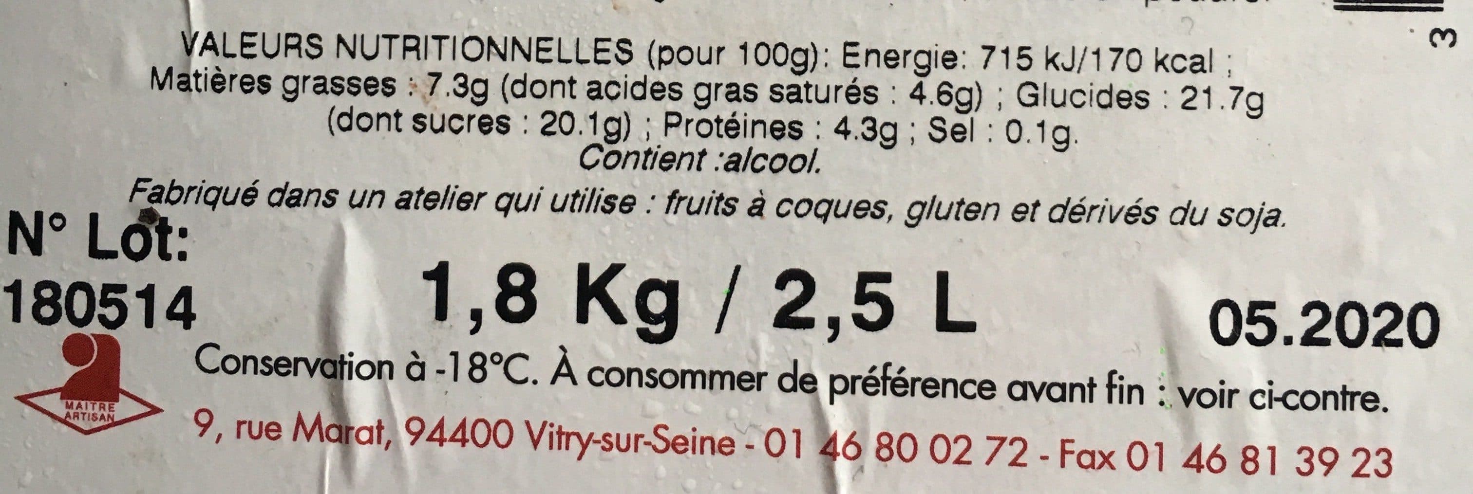 Open Food Facts Crème glacée packshot
