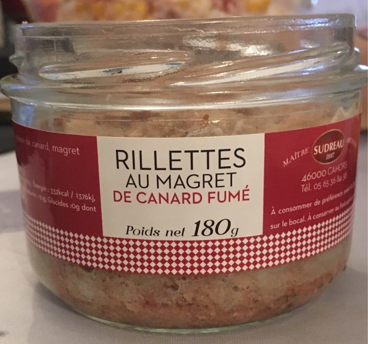 Sudreau Rillettes au magret de canard fumé packshot