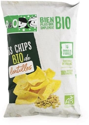 Aline & Olivier Mes chips bio lentilles packshot