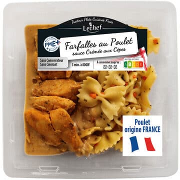 Le Chef Farfalles au poulet sauce à la crème et aux cèpes packshot