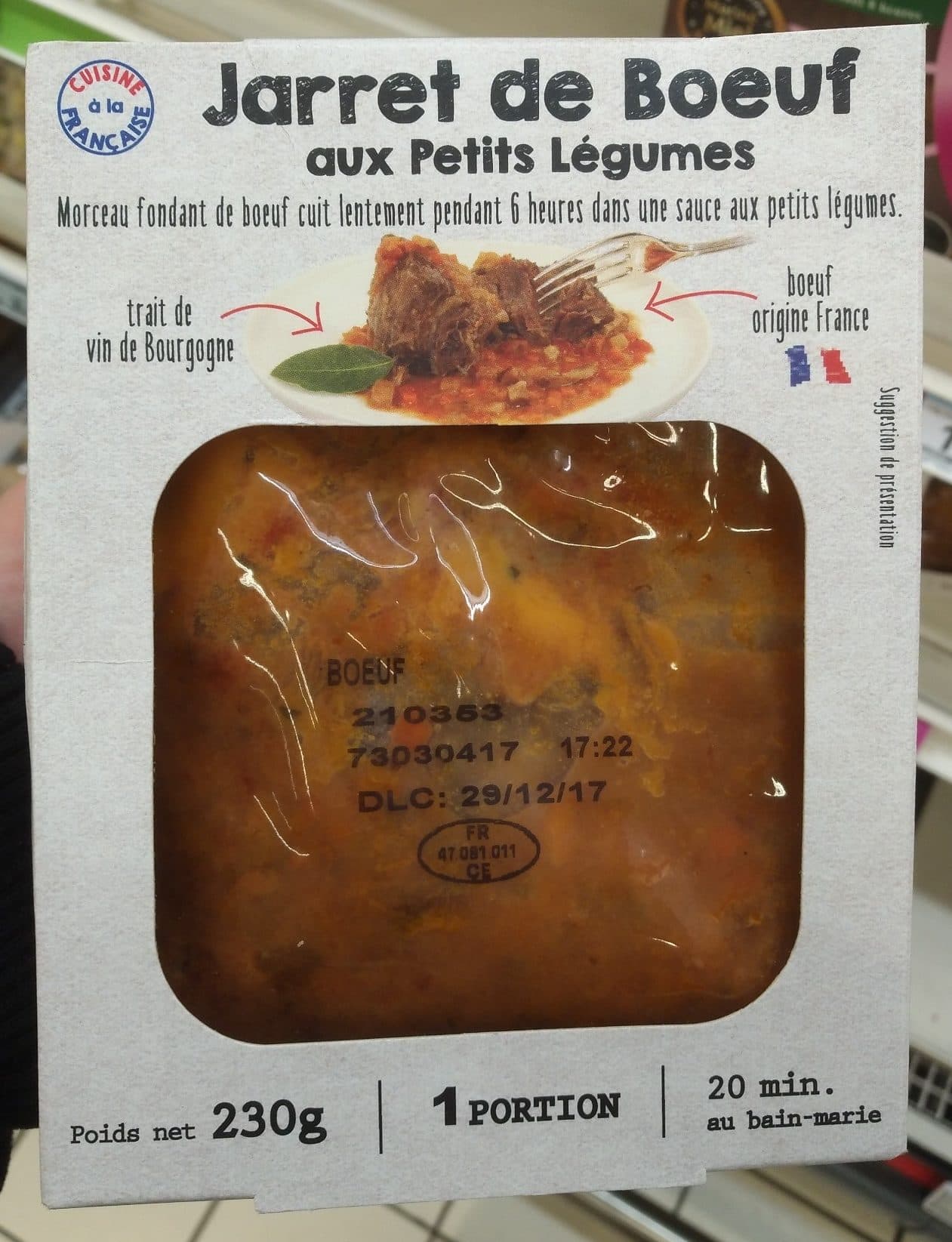 Lechef Jarret De Bœuf Aux Petits Légumes packshot
