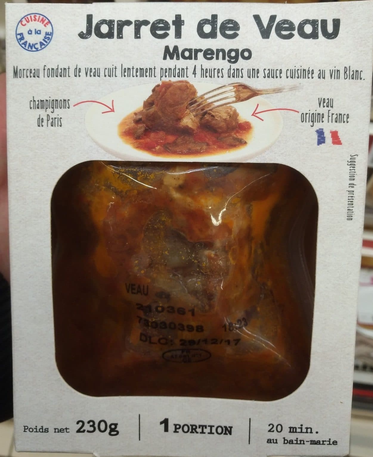Lechef Jarret de veau Marengo packshot