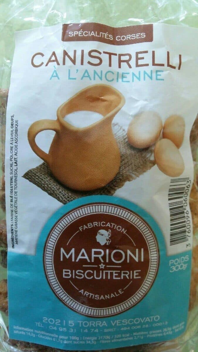 Open Food Facts Biscuits Canistrelli à l'ancienne packshot