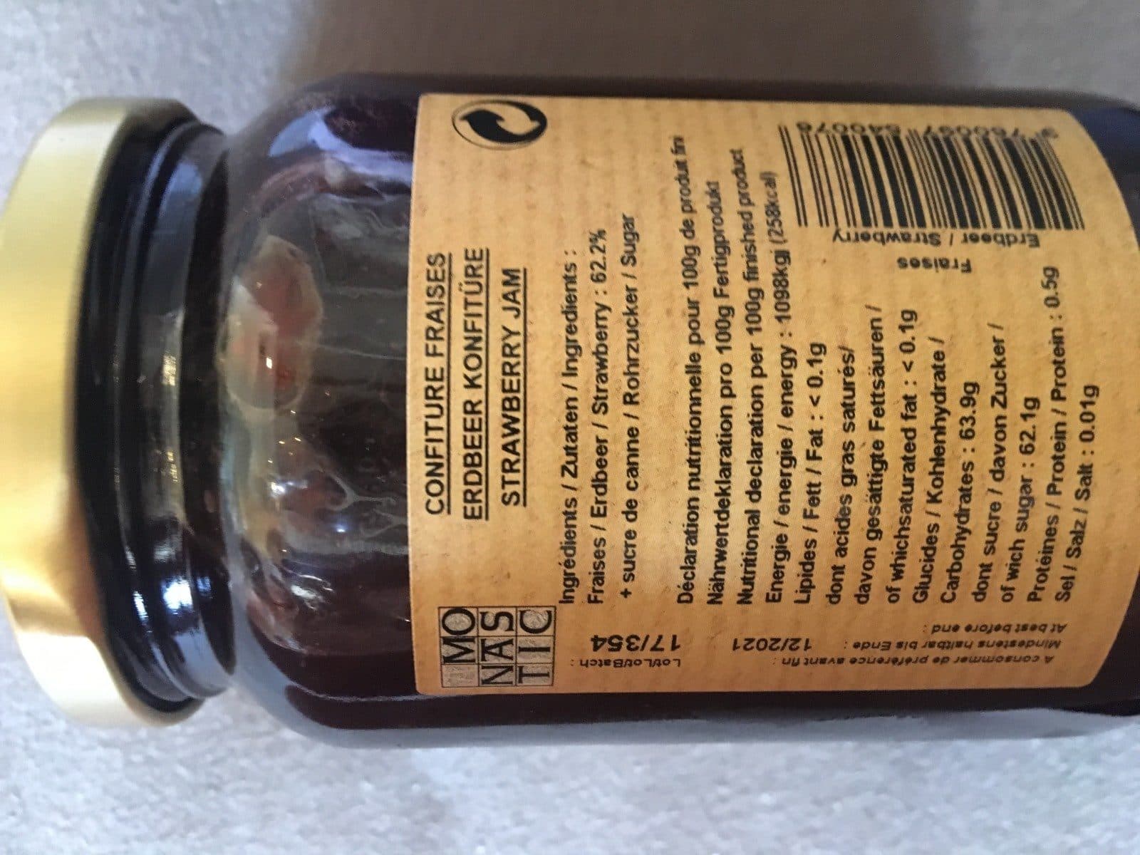 Open Food Facts Abbaye Des Gardes - Confiture a l Ancienne Frai. .. packshot