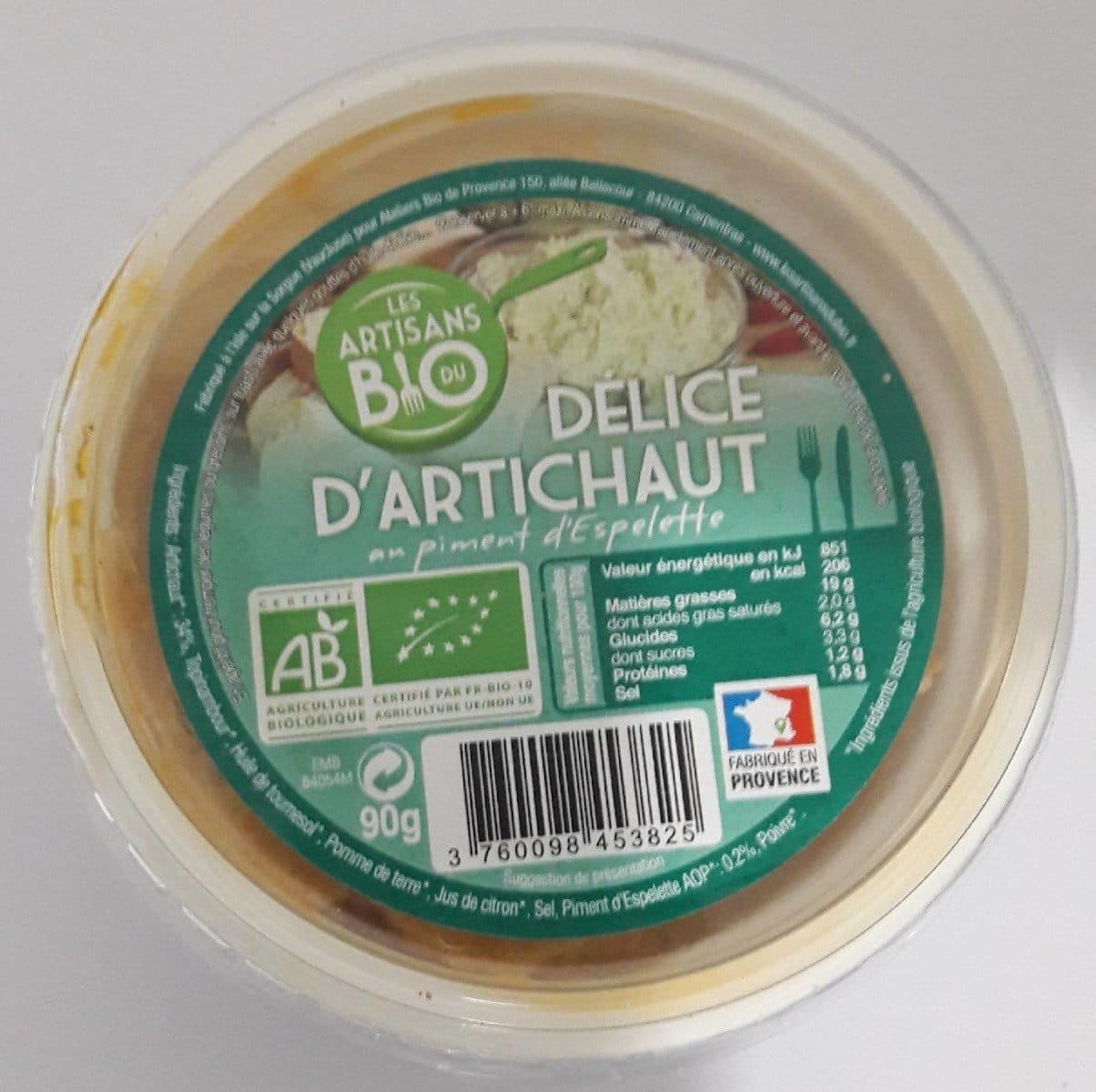 Open Food Facts Délice d'artichaut au piment d'espelette packshot
