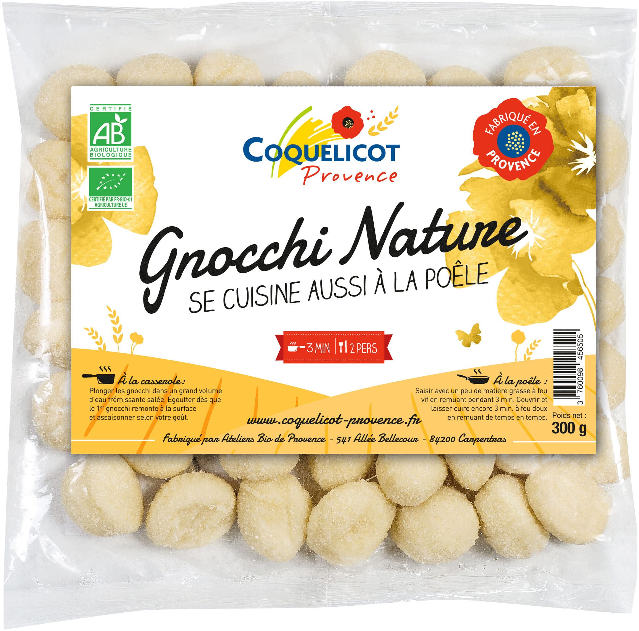 Coquelicot Provence Gnocchi Nature packshot