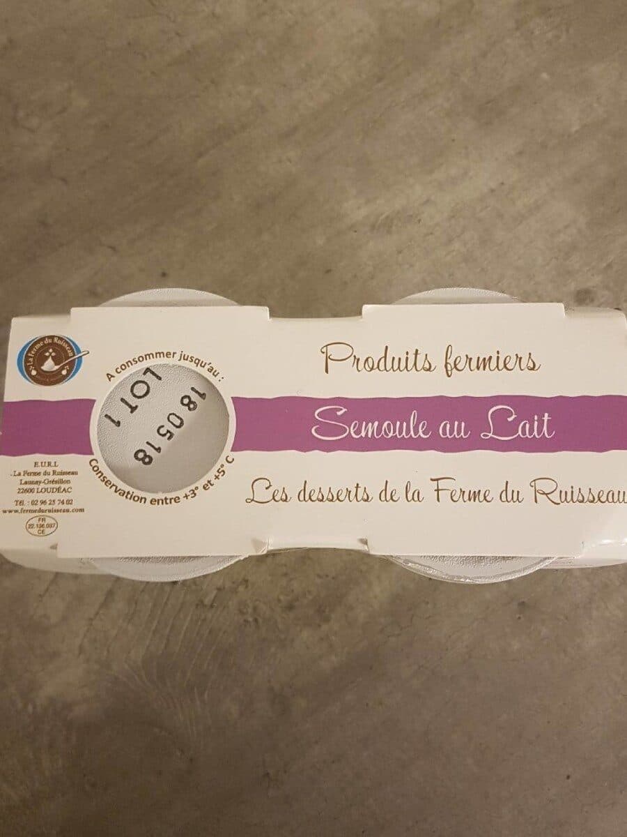 la ferme du ruisseau Semoule au lait packshot