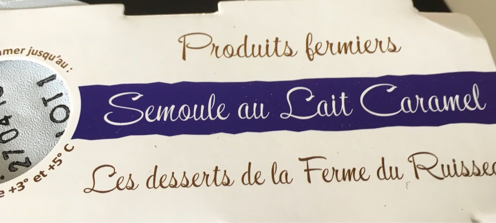 Open Food Facts Semoule lait caramel packshot